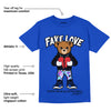 Hyper Royal 12s DopeSkill Hyper Royal T-shirt Fake Love Graphic