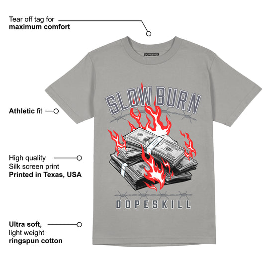 AJ 11 Cool Grey DopeSkill Grey T-shirt Slow Burn Graphic