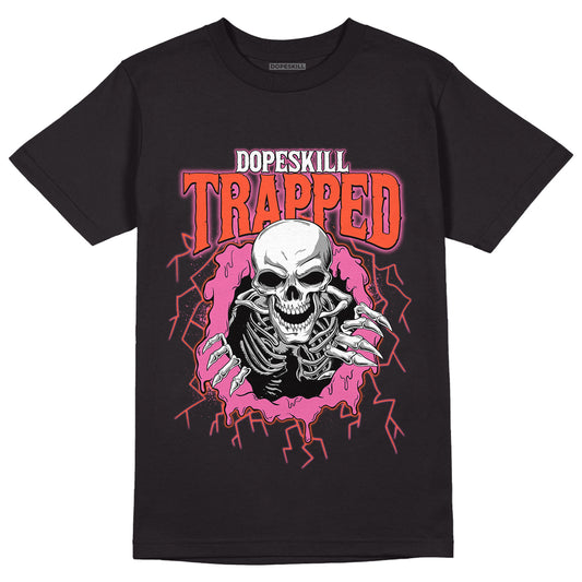 Jordan 5 GS Pinksicle DopeSkill T-Shirt Trapped Halloween Graphic - Black