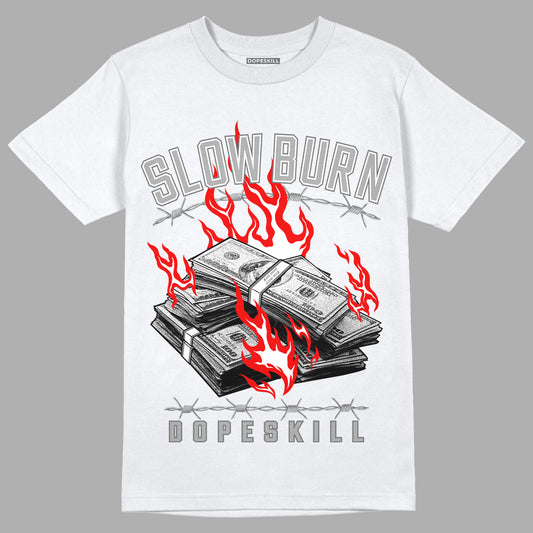 Jordan 12 Stealth DopeSkill T-Shirt Slow Burn Graphic - White 