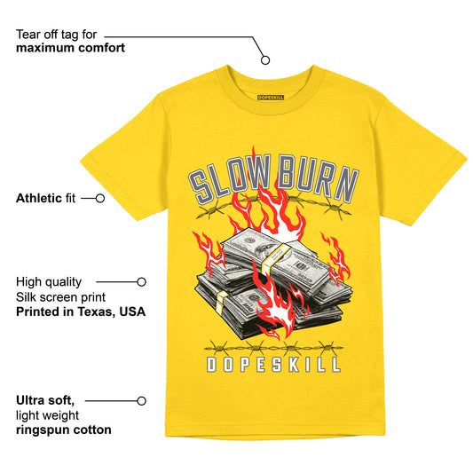 AJ 4 Lightning DopeSkill Tour Yellow T-shirt Slow Burn Graphic