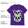 AJ 13 Court Purple DopeSkill Purple T-shirt New Double Bear Graphic