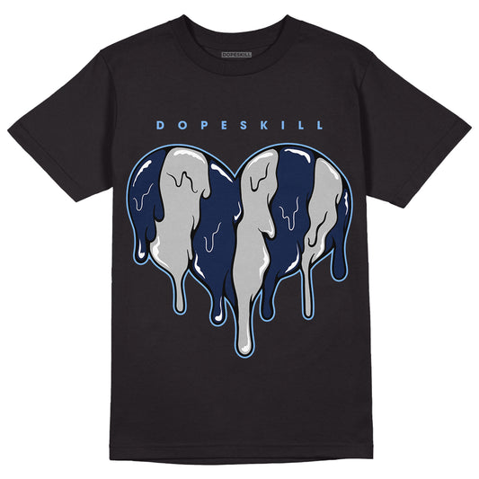 Georgetown 6s DopeSkill T-Shirt Slime Drip Heart Graphic - Black