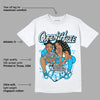 University Blue 1s Low DopeSkill T-Shirt Queen Of Hustle Graphic