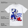 Racer Blue White Dunk Low DopeSkill T-Shirt Broken Heart Graphic