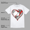 Fire Red 3s DopeSkill T-Shirt Heart AJ 3 Graphic