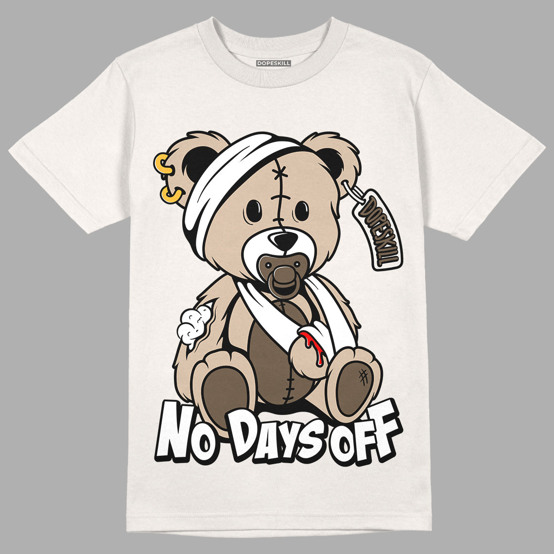 YZ Foam Runner Sand DopeSkill T-shirt Hurt Bear Graphic