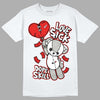 AJ 4 White Oreo / White Tech DopeSkill T-Shirt Love Sick Graphic