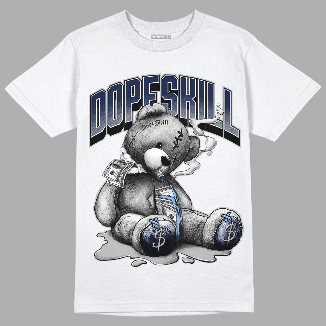 Georgetown 6s DopeSkill T-Shirt Sick Bear Graphic - White