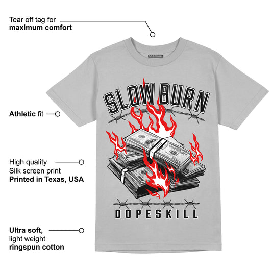 Black Metallic Chrome 6s DopeSkill Metallic Silver T-shirt Slow Burn Graphic