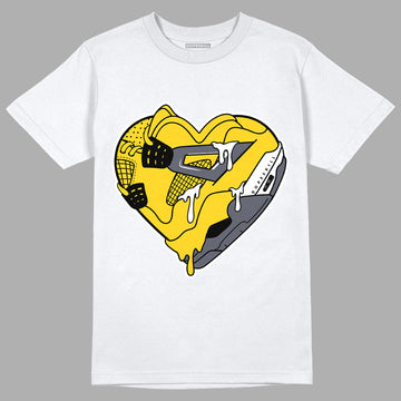 AJ 4 Lightning DopeSkill T-Shirt Heart AJ 4 Graphic