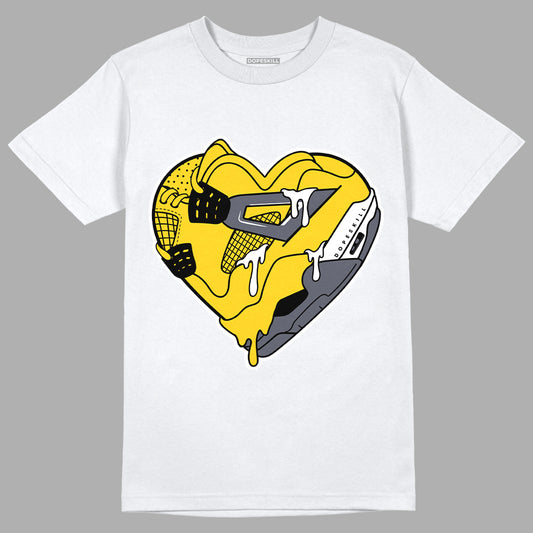 AJ 4 Lightning DopeSkill T-Shirt Heart AJ 4 Graphic