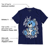 AJ 6 University Blue DopeSkill College Navy T-Shirt BEAN Graphic