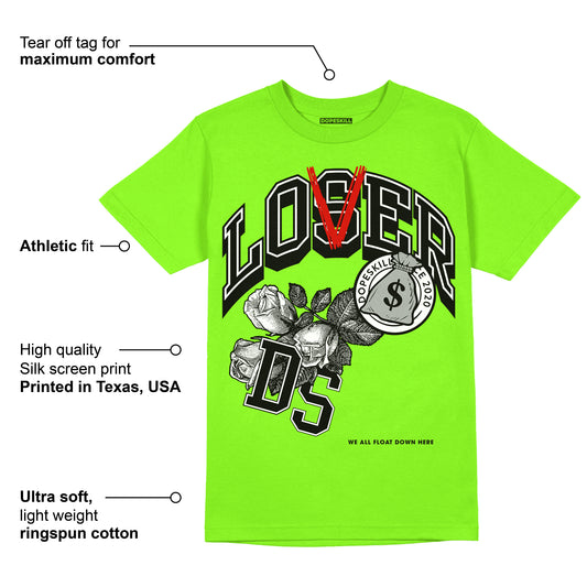 Neon Green Collection DopeSkill Neon Green T-shirt Loser Lover Graphic