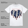 Midnight Navy 4s DopeSkill T-Shirt Slime Drip Heart Graphic