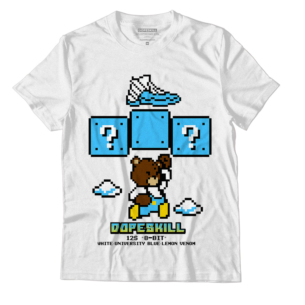 Jordan 12 8-Bit and Jordan 12 “Emoji” DopeSkill T-Shirt Bear Pixel Graphic - White 
