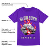 AJ 13 Court Purple DopeSkill Purple T-shirt Slow Burn Graphic