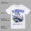 Racer Blue White Dunk Low DopeSkill T-Shirt Slow Burn Graphic