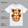 Orange Black White DopeSkill T-Shirt New Double Bear Graphic