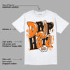 Orange Black White DopeSkill T-Shirt Drip Too Hard Graphic