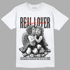 Black Canvas 4s DopeSkill T-Shirt Real Lover Graphic - White 