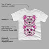 Triple Pink Dunk Low DopeSkill Toddler Kids T-shirt Leather Bear Graphic