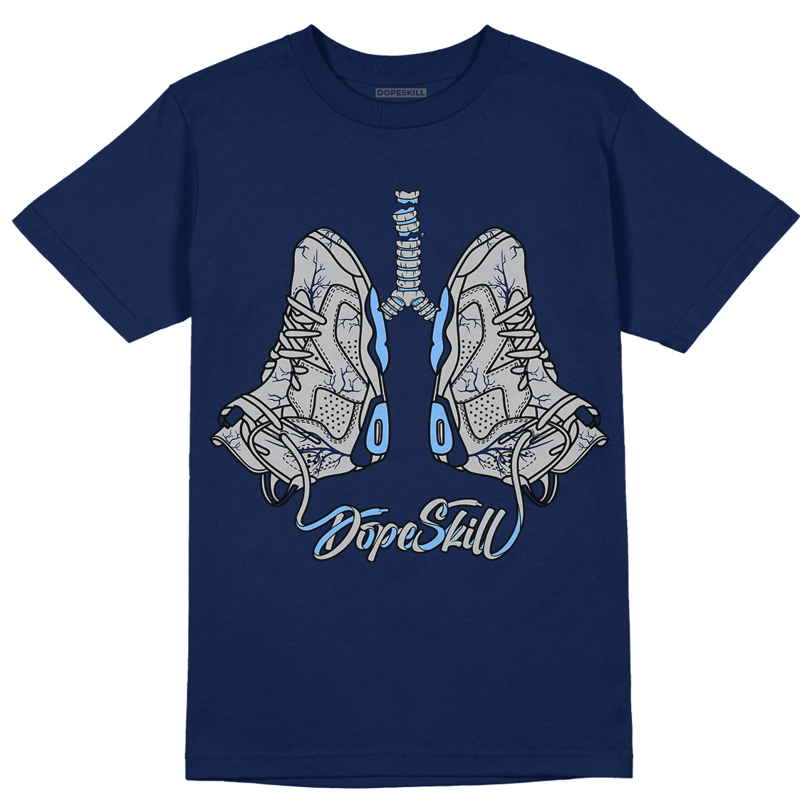 Georgetown 6s DopeSkill College Navy T-shirt Breathe Graphic