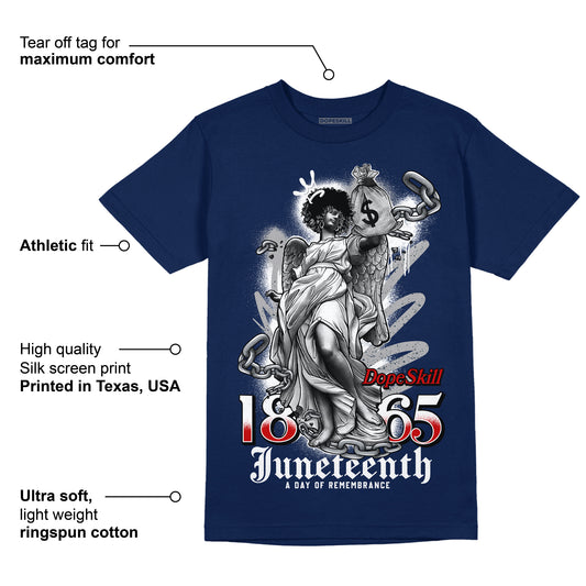 Midnight Navy 4s DopeSkill Midnight Navy T-shirt Juneteenth Graphic