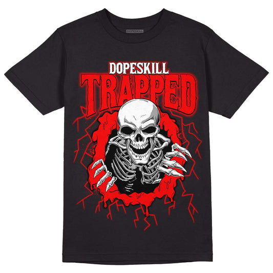 AJ 9 Chile Red DopeSkill T-Shirt Trapped Halloween Graphic