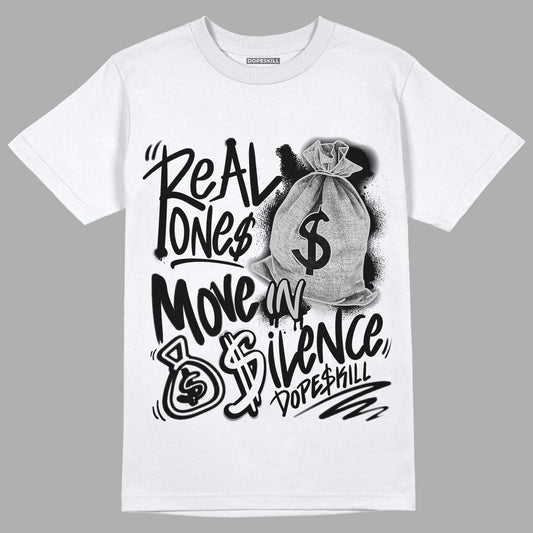 YZ 450 Utility Black DopeSkill T-Shirt Real Ones Move In Silence Graphic - White
