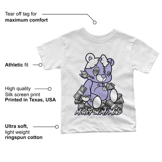 Pure Violet 11s Low DopeSkill Toddler Kids T-shirt MOMM Bear Graphic