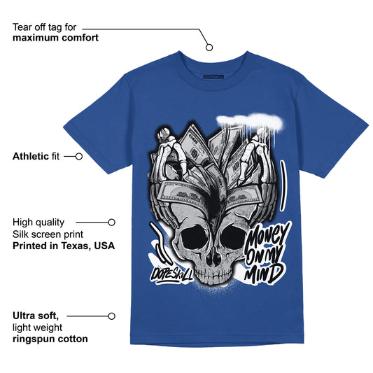 Brave Blue 13s DopeSkill Navy T-shirt MOMM Skull Graphic