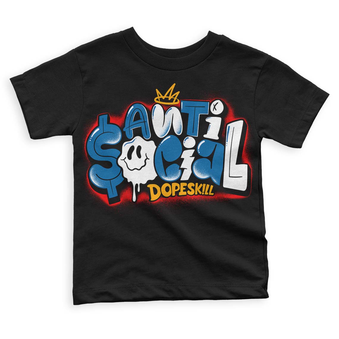 Messy Room 4S DopeSkill Toddler Kids T-shirt Anti Social Graphicv - Black 