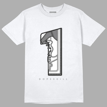 Jordan 1 High Stealth DopeSkill T-Shirt Number No.1 Graphic - White 