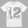 Jordan 12 Stealth DopeSkill T-Shirt Number No.12 Graphic - White 