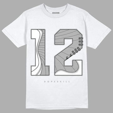 Jordan 12 Stealth DopeSkill T-Shirt Number No.12 Graphic - White 