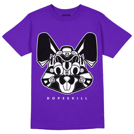 AJ 13 Court Purple DopeSkill Purple T-shirt Sneaker Rabbit Graphic