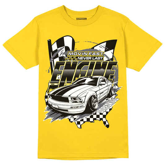 AJ 4 Lightning DopeSkill Tour Yellow T-shirt ENGINE Tshirt Graphic