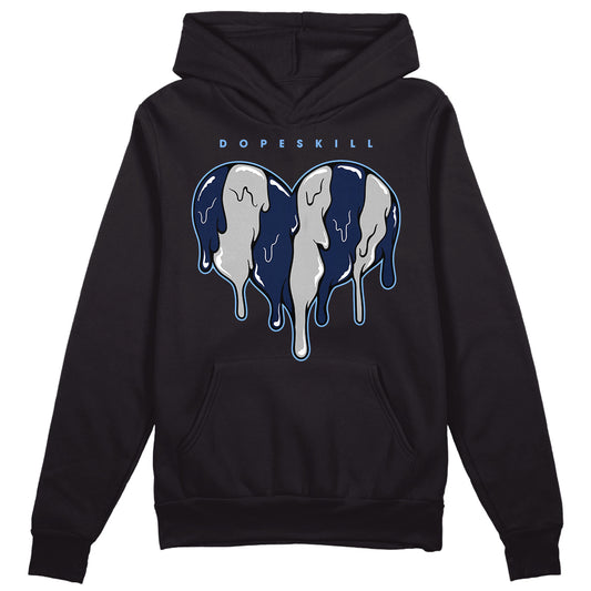 Georgetown 6s DopeSkill Hoodie Sweatshirt Slime Drip Heart Graphic - Black