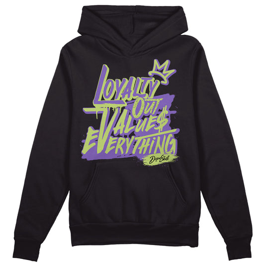 Jordan 4 Canyon Purple DopeSkill Hoodie Sweatshirt LOVE Graphic - Black