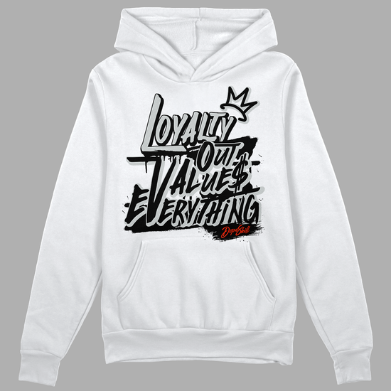 Black Canvas 4s DopeSkill Hoodie Sweatshirt LOVE Graphic - White 