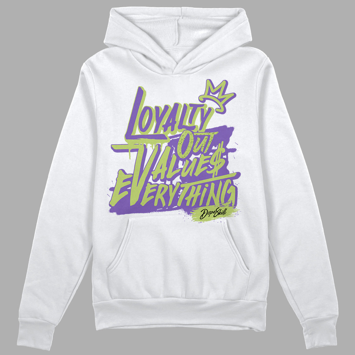 Jordan 4 Canyon Purple DopeSkill Hoodie Sweatshirt LOVE Graphic - White 