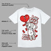 AJ 4 White Oreo / White Tech DopeSkill T-Shirt Love Sick Graphic
