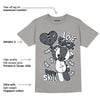 AJ 11 Cool Grey DopeSkill Grey T-shirt Love Sick Graphic