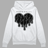 Black Canvas 4s DopeSkill Hoodie Sweatshirt Slime Drip Heart Graphic - White 