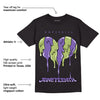 AJ 4 Canyon Purple DopeSkill T-Shirt Juneteenth Heart Graphic