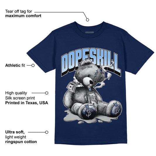 Georgetown 6s DopeSkill College Navy T-shirt Sick Bear Graphic