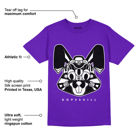 AJ 13 Court Purple DopeSkill Purple T-shirt Sneaker Rabbit Graphic