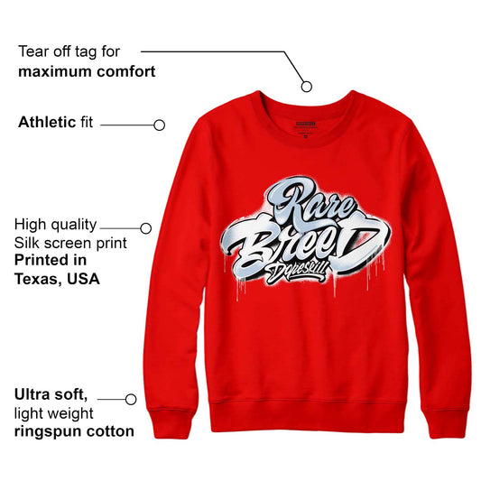 Cherry 11s DopeSkill Varsity Red Sweatshirt Rare Breed Type Graphic