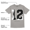 AJ 12 Playoffs DopeSkill Metallic Silver T-shirt No.12 Graphic